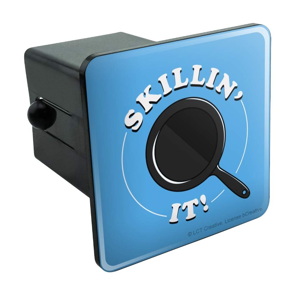 Skillin It Killing Skillet Cooking Funny Tow Trailer Hitch Cover Plug For 2 In Receivers Black Abs Plastic With Uv Resistant