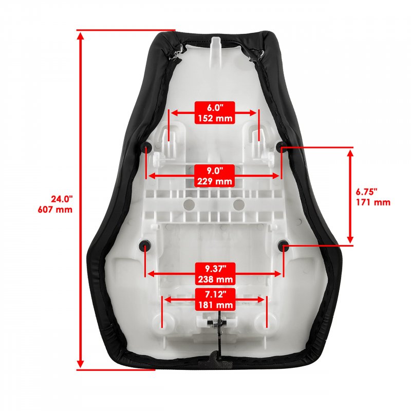 Caltric Complete Seat For Honda Rancher 420 Trx420te Trx420tm 2x4 Es 2010 2011 2012 2013 Black