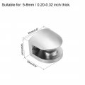 Uxcell Glass Shelf Support Zinc Alloy Clip Holder For 5mm-8mm Thickness 4pcs