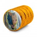 T-rex Dinosaur Head Valve Stem Caps For Tire Rim Wheel Aluminum Yellow