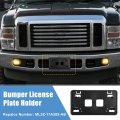 X Autohaux License Plate Bracket For Ford F150 2021 2022 3 3l V6 5 0l V8 Front Bumper Frame Holder Mounting Ml3z-17a385-ab