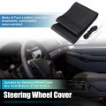 Uxcell Hand Sewn Steering Wheel Cover Stitch With Needle And Thread Universal Fit 17 25-18 Inch 43 8-45 8cm Dia For Car Truck