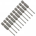 Ldexin 10 Pcs Sl1 6 Magnetic Slotted Screwdriver Bits S2 Steel Flat Head With 1 4 Inch Hex Shank 2 Length 