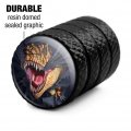 T-rex Dinosaur Ripping Valve Stem Caps For Tire Rim Wheel Aluminum Black