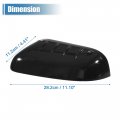 Uxcell 1 Pair Left Right Gloss Black Top Half Mirrora Cover For Ford Explorer 2011-2015