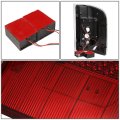 Auto Dynasty Driver And Passenger Side Chrome Housing Red Lens Full 20-led Tail Lights Bundle With High Mount Center Stop Third