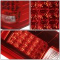 Auto Dynasty Driver And Passenger Side Chrome Housing Red Lens Full 20-led Tail Lights Bundle With High Mount Center Stop Third