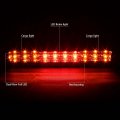 Auto Dynasty Driver And Passenger Side Chrome Housing Red Lens Full 20-led Tail Lights Bundle With High Mount Center Stop Third