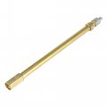 X Autohaux 2pcs 140mm 5 51 Long Brass Auto Tire Valve Extension Adaptor Air Tyre Stem Extender Inflation Stright Bore For Car