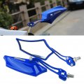 Fydun Motorcycle Mirrors 1 Pair Of 10mm 8mm Universal Scooter Aluminum Alloy Side Rear View 4 Colors For Most And Blue