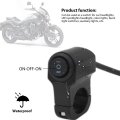 Universal 7 8 Handlebar Headlight Fog Spot Light On Off On Switch Fit Most Of Motorcycles Black