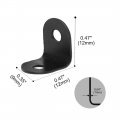 Uxcell 12 X 12mm Angle Bracket Black Corner Brace Fastener L Shaped Right Brackets Protector Shelf Support For Furniture 50pcs