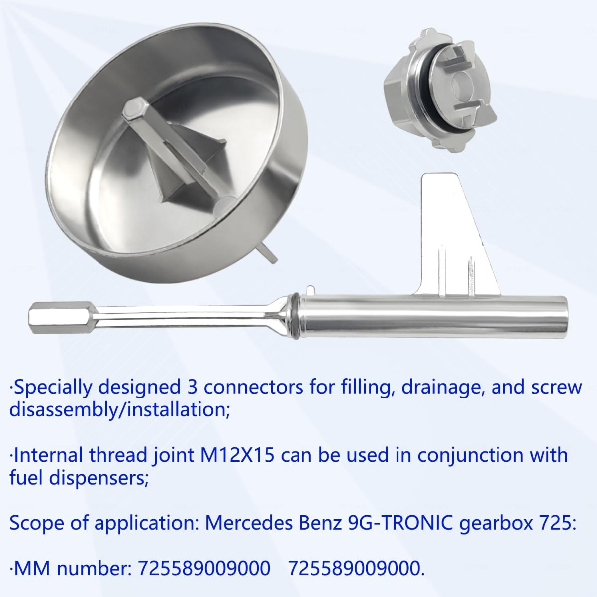6 Piece Metal Transmission Oil Filling Tool For Benz 725 0 9 Speed Includes Level Inspection Hybrid Models
