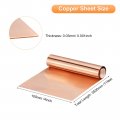 Copper Sheet Roll 3500mm X 100mm 0 03mm 99 9 Pure Strip Flashing Metal Foil Plate For Electricity Diy Projects Multiple Sizes