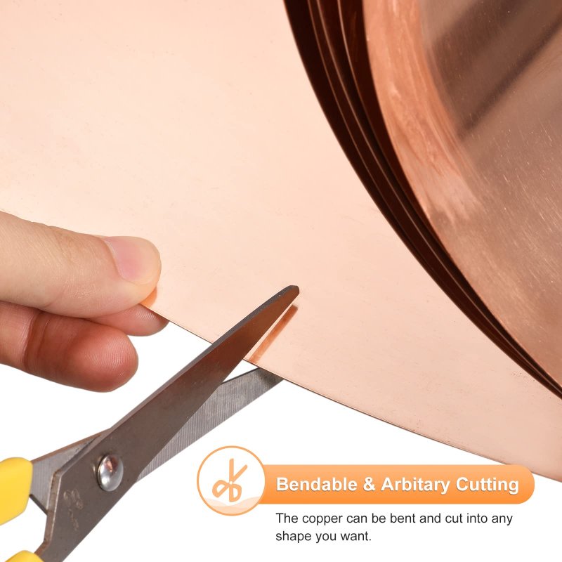 Copper Sheet Roll 3500mm X 100mm 0 03mm 99 9 Pure Strip Flashing Metal Foil Plate For Electricity Diy Projects Multiple Sizes