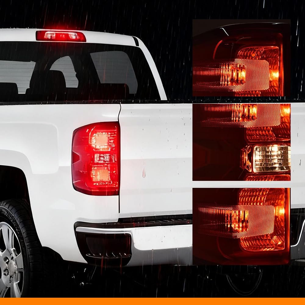Tail Lights Assembly W Wiring Harness Fit Chevy Silverado 2500 Hd 3500 Gmc Sierra 2016 2017 2018 2019 Left Right Rear Brake