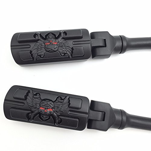 Motorcycle Zombie Skull Foot Peg Mounting Kit For 1 In 25mm Front Engine Guard Frame Tube Fits Iron 883 Xl883n Electra Glide