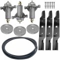 Caltric 54 Deck Spindle Blade Belt Pulley Kit Compatible With Husqvarna 187292 153535 187256 196103