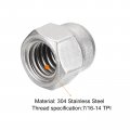 Uxcell 7 16-14 Acorn Cap Nuts 10pcs 304 Stainless Steel Hardware Hex Dome Head For Fasteners Silver