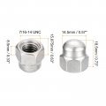 Uxcell 7 16-14 Acorn Cap Nuts 10pcs 304 Stainless Steel Hardware Hex Dome Head For Fasteners Silver