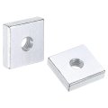 25pcs M5x14mmx4mm Square Nuts Carbon Steel Zinc Plated Coarse Thread Fasteners For Home Repairs And Professional Engineering 