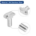 10pcs T-slot Bolts M8 X 20mm Hammer Head Bolt T Screw Drop-in Stud For 4545 Series Aluminum Extrusion Profile 304 Stainless