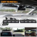 Xridonsen Emergency Dash Strobe Lights Safety Flashing Warning Hazard Interior Front Rear Windshield Deck Split Light Bar W