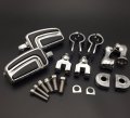 Smt Motorcycle Chrome Short Angled Adjustable Peg Mounting Kit Airflow Footrest For V-star Roadstar Suzuki Boulevard With 1