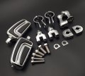 Smt Motorcycle Chrome Short Angled Adjustable Peg Mounting Kit Airflow Footrest For V-star Roadstar Suzuki Boulevard With 1
