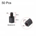 Uxcell M4x6mm 6mm Male-female Hex Nylon Pcb Motherboard Spacer Standoff For Fpv Drone Quadcopter Computer Circuit Board Black