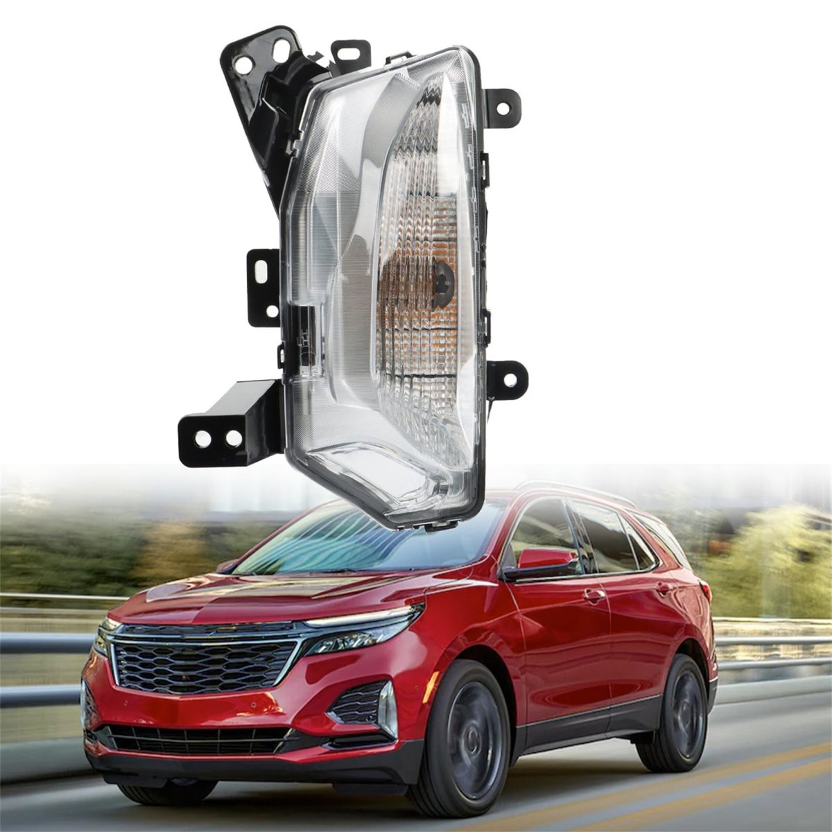 Turn Signal Light Driver Side Replacement For Equinox 2022 2023 Chrome Housing With Clear Lens Part Number Gm2530144