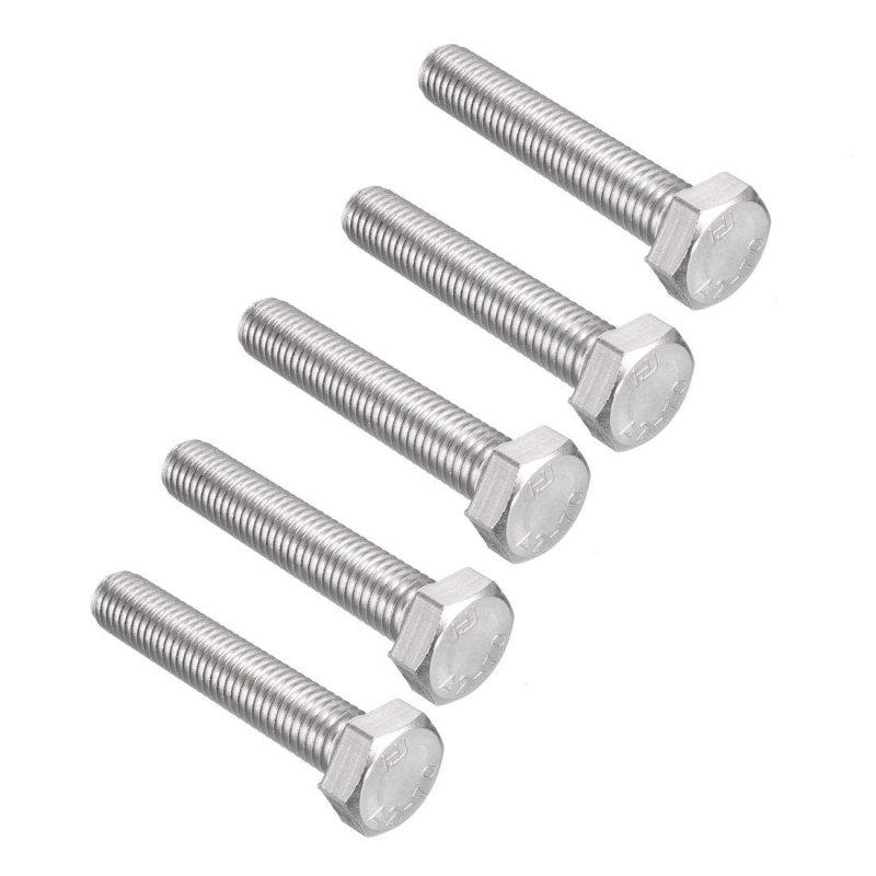 M10x55mm Hex Bolts 304 Stainless Steel Hexagon Screw Bolt 5pcs