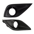 Fog Light Moldings For Mitsubishi Outlander 2019 2020 Driver And Passenger Side Pair Textured Black With Holes Mi1038127 