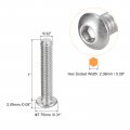 Uxcell 8-32x1 Button Head Socket Cap Screws 50pcs 304 Stainless Steel Fasteners Hex Bolts Full Thread Drive