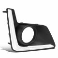 Auto Dynasty Su1039112 Front Fog Light Bezel For Subaru Crosstrek 2016-2017 Passenger Right Side Smooth Chrome With Black 