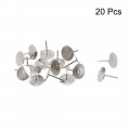 Uxcell Upholstery Nails Tacks 19mmx23mm Flat Head Furniture Silver Tone For Sofa Headboards 20 Pcs