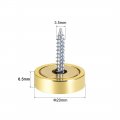Uxcell Mirror Screws Decorative Cap Cover Nails Polished Gold 20mm 4pcs