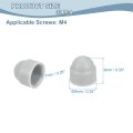 Nut Protection Cap 30pcs M4x7x9mm Plastic Hexagonal Screw Dome Acorn Hex Head Bolt Covers Waterproof Decorative Grey