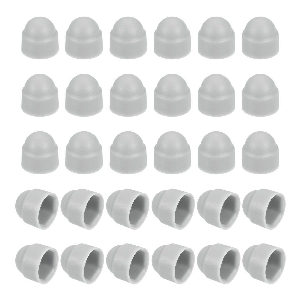 Nut Protection Cap 30pcs M4x7x9mm Plastic Hexagonal Screw Dome Acorn Hex Head Bolt Covers Waterproof Decorative Grey