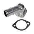 Engine Coolant Thermostat Housing For Oldsmobile 98 1995 1996 Metal Natural Finish 180 Degrees Neck Angle 1 25 In Outside 