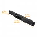 Kuafu Universal Rear Bumper W O License Plate Mounting Black Powder Coated Steel Plastic