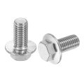 10pcs M10-1 5 X 20mm Metric Flange Hex Cap Bolt Fully Thread Din 6921 Flanged Bolts Hexagon Screws Stainless Steel 304 