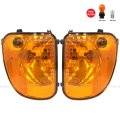 Niuparts Corner Lamp With Halogen Bulbs Warm White Driver Passenger Side Fit Mack Granite Cv713 Truck Headlight