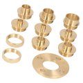 High Performance 11pcs Brass Router Guides Set With Lock Nut Adapter For Accurate Work Dovetailing Hinge Routing Includes