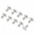Square Head Bolt 10pcs M6x8mm Fully Thread 304 Stainless Steel Grade C Machine Screws 
