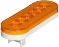 Stl111abp 6 In Sealed Led Stop Parking Turn Signal Light Glolight Amber Polycarbonate Housing With Pl 3 Connection 