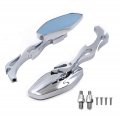 Httmt- Diamond Flame Fire Stem Chrome Mirrors Compatible With All Most Japanese Motorcycle Bike P N Mt400-012 Ttt001-cd