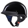 Yescom Motorcycle Half Face Helmet Dot Approved Bike Cruiser Chopper High Gloss Black Xl 
