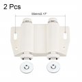 Uxcell Double Magnetic Touch Catch Latch Plastic Pe White For Cabinet Door Shutter 2pcs