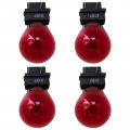 Usonline911 4pcs 3157 Light Bulbs Back-up Reverse Interior Dome High Mount Stop Directional Signal S8 Miniature Lamp Red